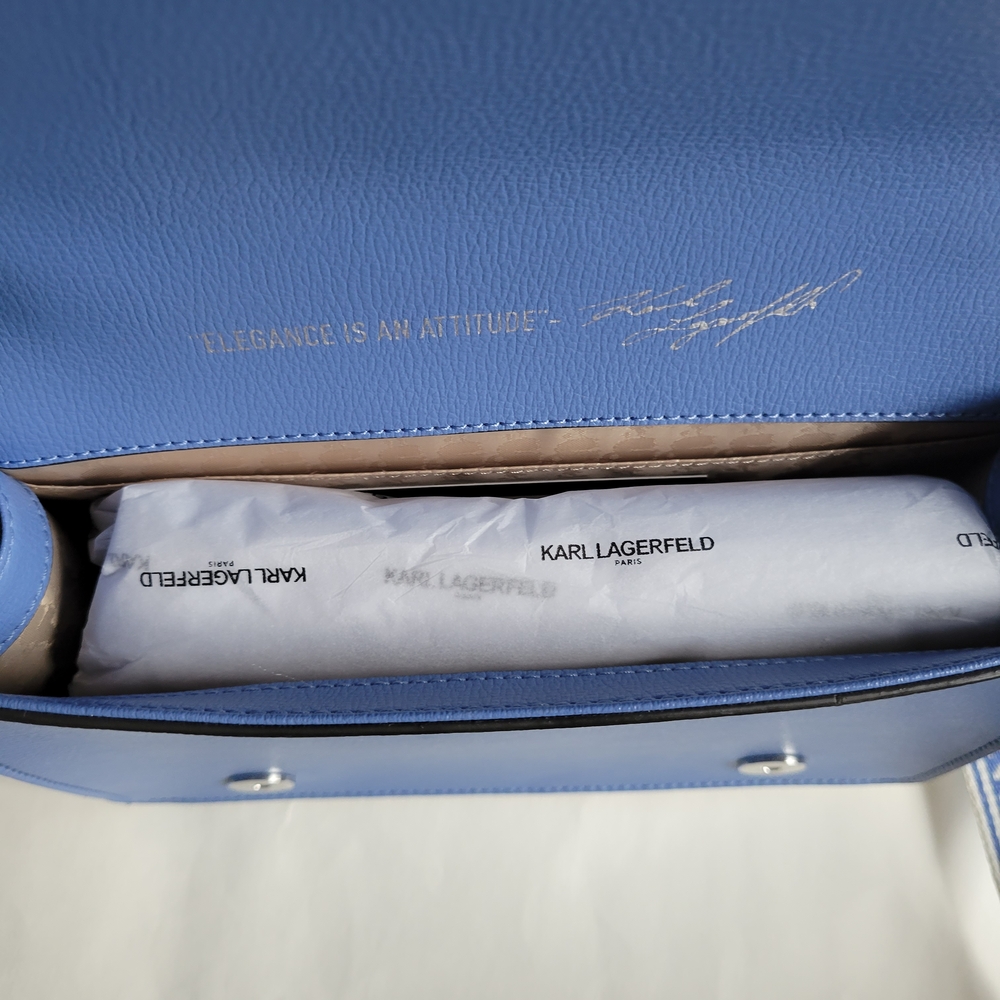 Karl Lagerfeld Blue and White Crossbody Bag - Picture 10 of 15